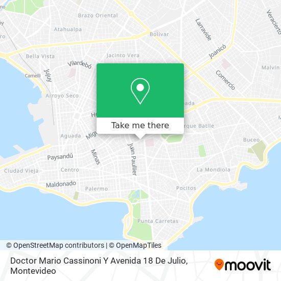 Doctor Mario Cassinoni Y Avenida 18 De Julio map