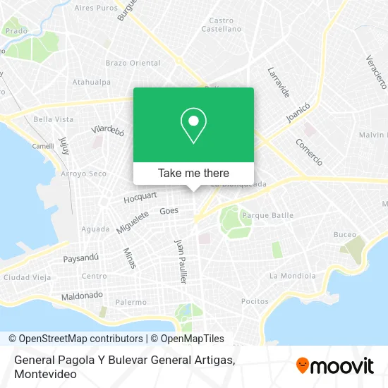 Mapa de General Pagola Y Bulevar General Artigas