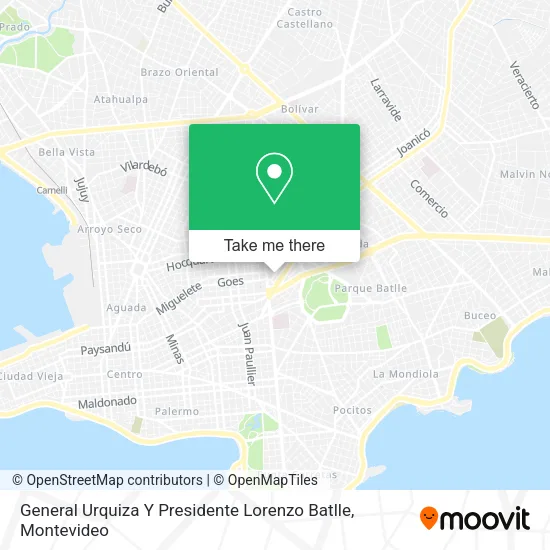 Mapa de General Urquiza Y Presidente Lorenzo Batlle