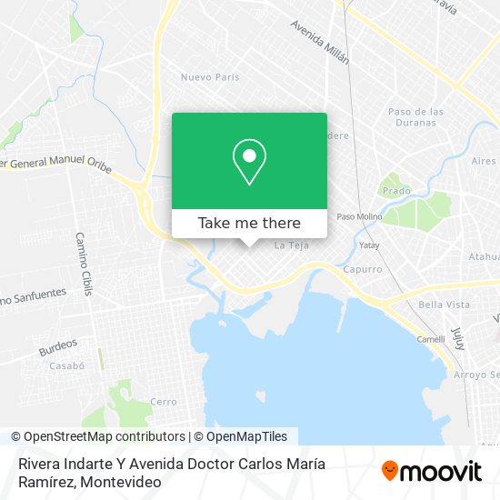 Rivera Indarte Y Avenida Doctor Carlos María Ramírez map
