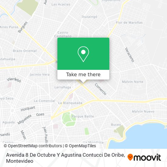 Avenida 8 De Octubre Y Agustina Contucci De Oribe map