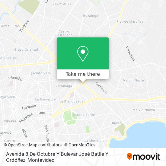 Avenida 8 De Octubre Y Bulevar José Batlle Y Ordóñez map