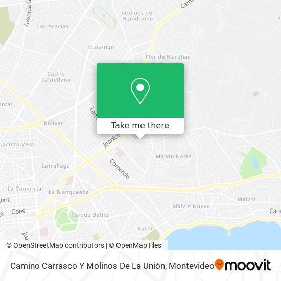 Camino Carrasco Y Molinos De La Unión map