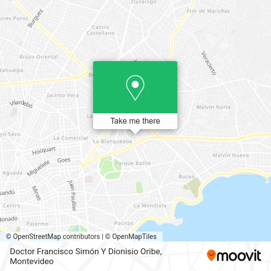 Mapa de Doctor Francisco Simón Y Dionisio Oribe