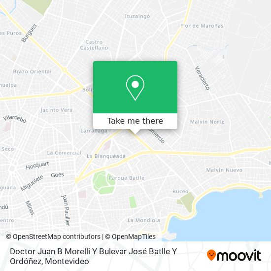 Doctor Juan B Morelli Y Bulevar José Batlle Y Ordóñez map