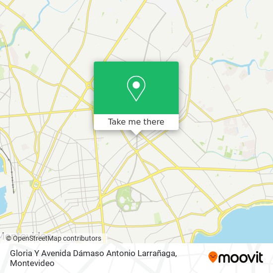 Gloria Y Avenida Dámaso Antonio Larrañaga map
