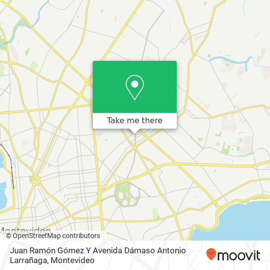 Juan Ramón Gómez Y Avenida Dámaso Antonio Larrañaga map