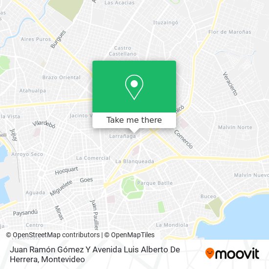 Juan Ramón Gómez Y Avenida Luis Alberto De Herrera map