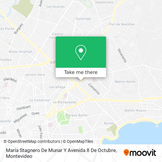 María Stagnero De Munar Y Avenida 8 De Octubre map