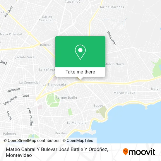 Mapa de Mateo Cabral Y Bulevar José Batlle Y Ordóñez