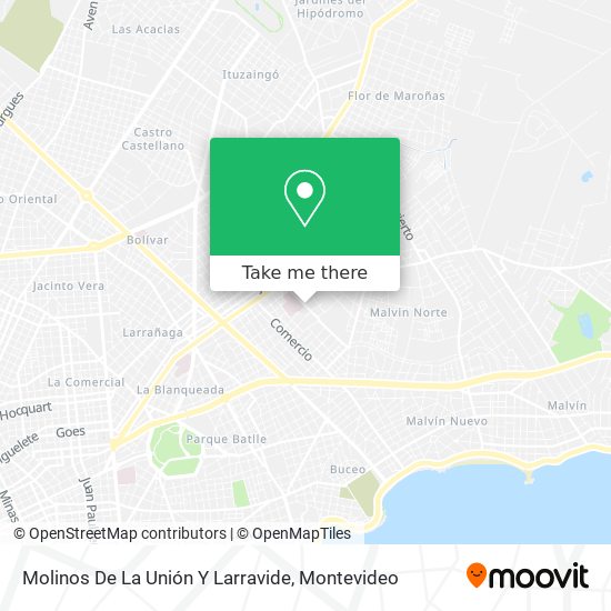 Molinos De La Unión Y Larravide map