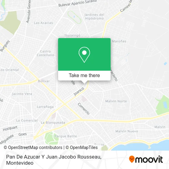 Mapa de Pan De Azucar Y Juan Jacobo Rousseau