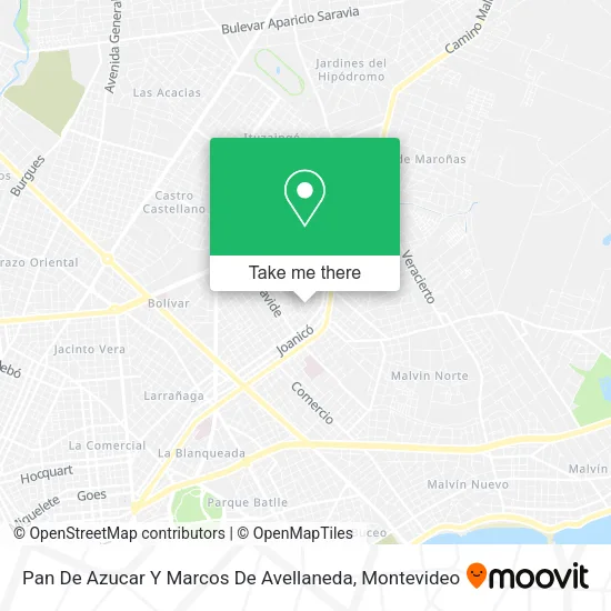 Pan De Azucar Y Marcos De Avellaneda map