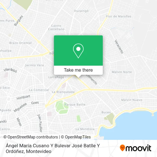 Mapa de Ángel María Cusano Y Bulevar José Batlle Y Ordóñez