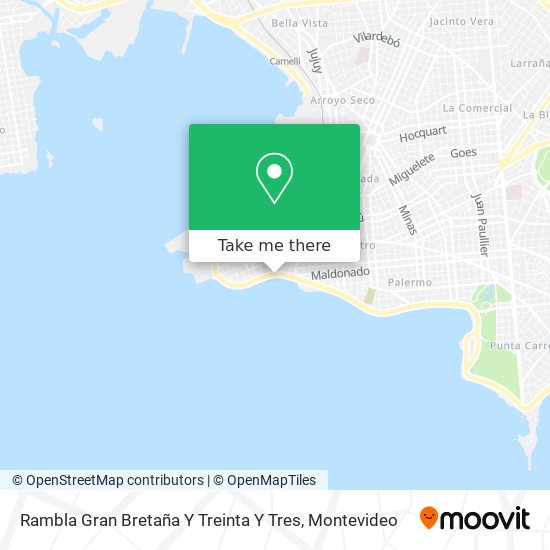Mapa de Rambla Gran Bretaña Y Treinta Y Tres