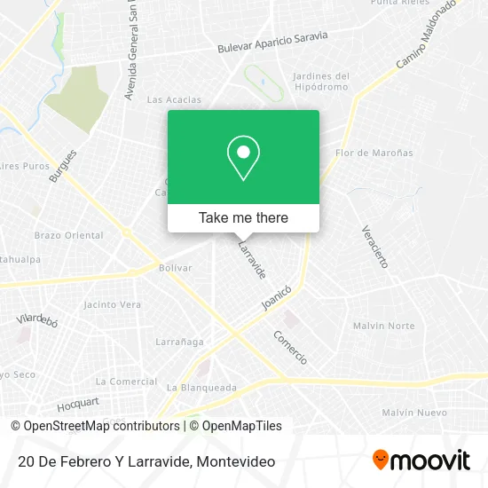 Mapa de 20 De Febrero Y Larravide