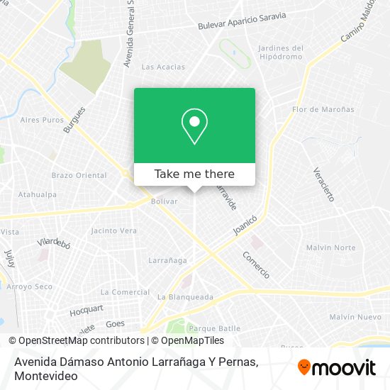 Avenida Dámaso Antonio Larrañaga Y Pernas map