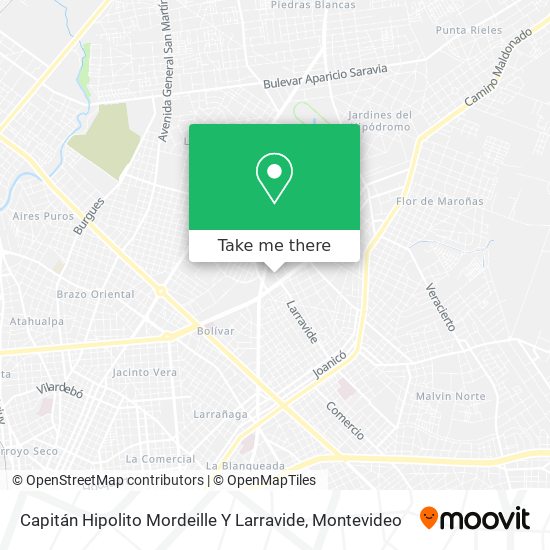 Capitán Hipolito Mordeille Y Larravide map