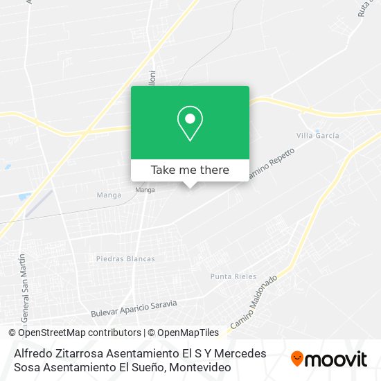 Alfredo Zitarrosa Asentamiento El S Y Mercedes Sosa Asentamiento El Sueño map