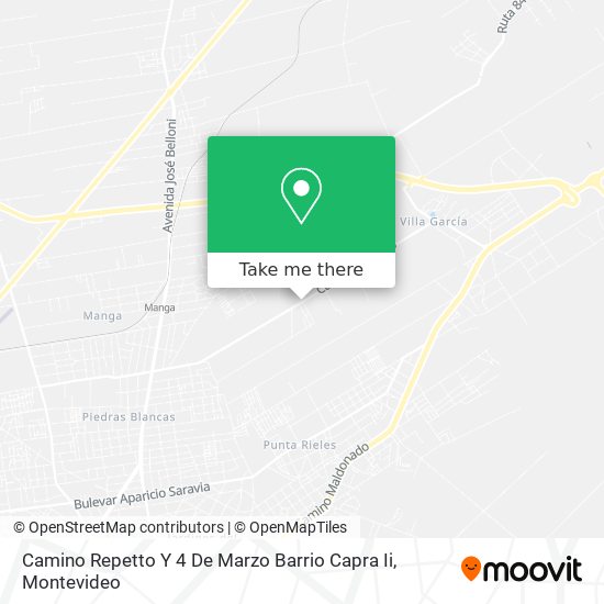 Camino Repetto Y 4 De Marzo Barrio Capra Ii map