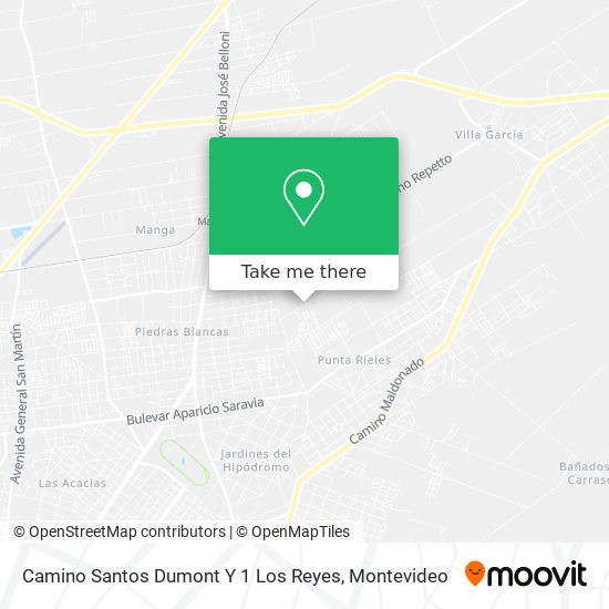 Camino Santos Dumont Y 1 Los Reyes map