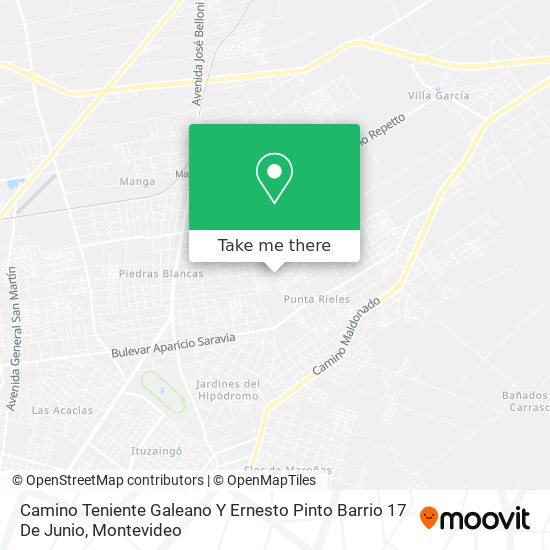 Camino Teniente Galeano Y Ernesto Pinto Barrio 17 De Junio map