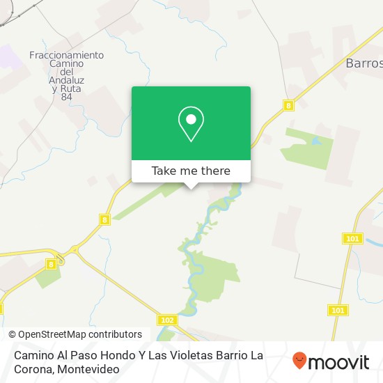 Mapa de Camino Al Paso Hondo Y Las Violetas Barrio La Corona