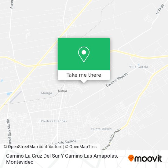 Camino La Cruz Del Sur Y Camino Las Amapolas map
