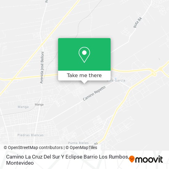 Camino La Cruz Del Sur Y Eclipse Barrio Los Rumbos map