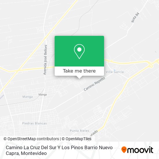 Camino La Cruz Del Sur Y Los Pinos Barrio Nuevo Capra map