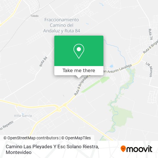 Mapa de Camino Las Pleyades Y Esc Solano Riestra
