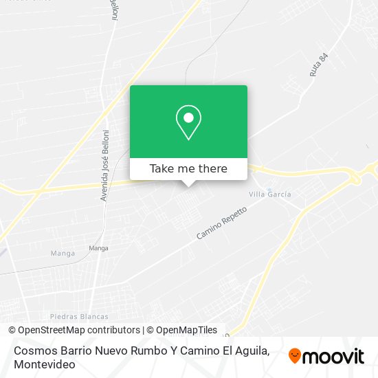 Mapa de Cosmos Barrio Nuevo Rumbo Y Camino El Aguila