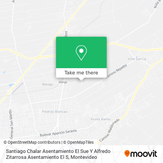 Santiago Chalar Asentamiento El Sue Y Alfredo Zitarrosa Asentamiento El S map