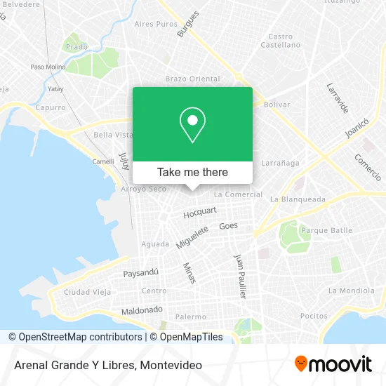 Arenal Grande Y Libres map