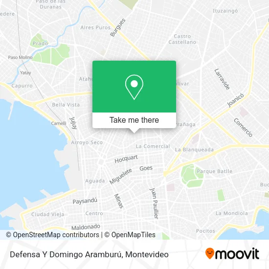 Defensa Y Domingo Aramburú map