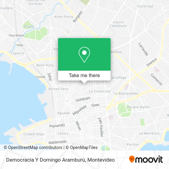 Democracia Y Domingo Aramburú map