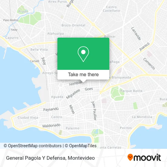 General Pagola Y Defensa map