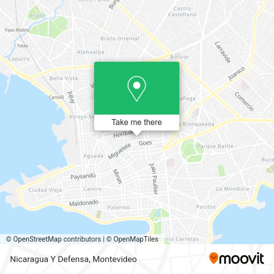 Nicaragua Y Defensa map