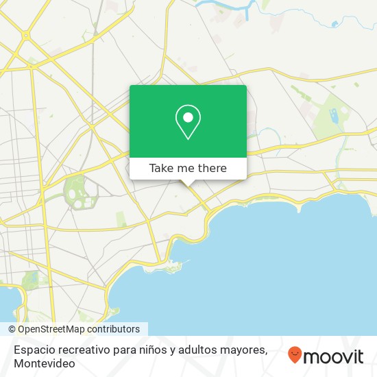 Espacio recreativo para niños y adultos mayores map