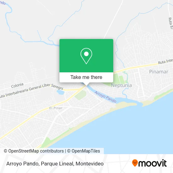 Mapa de Arroyo Pando, Parque Lineal
