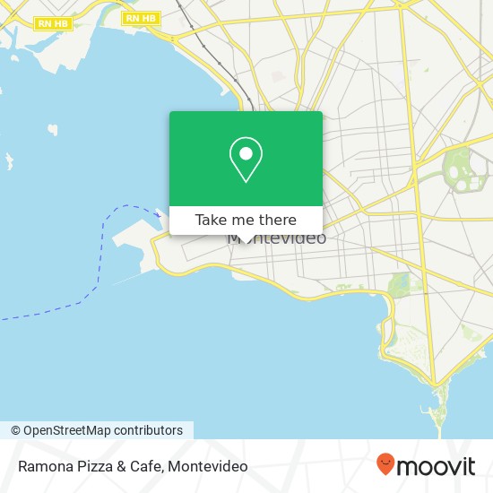 Mapa de Ramona Pizza & Cafe, 900 San José Centro, Montevideo, 11100