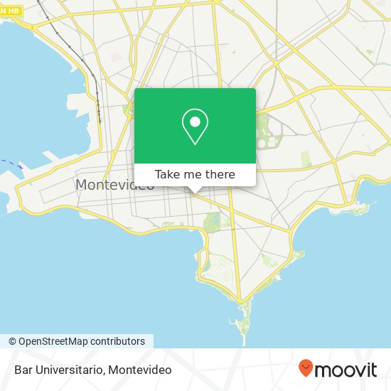 Mapa de Bar Universitario, Boulevard España Parque Rodó, Montevideo, 11200