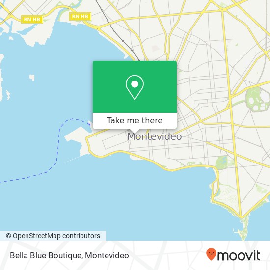 Mapa de Bella Blue Boutique, Andes Centro, Montevideo, 11100