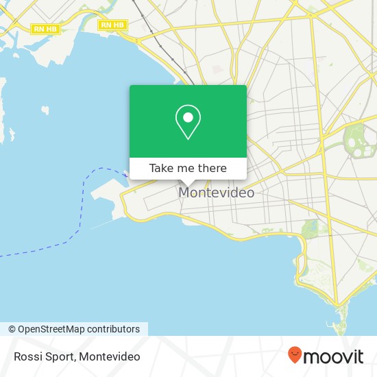 Mapa de Rossi Sport, Andes Centro, Montevideo, 11100