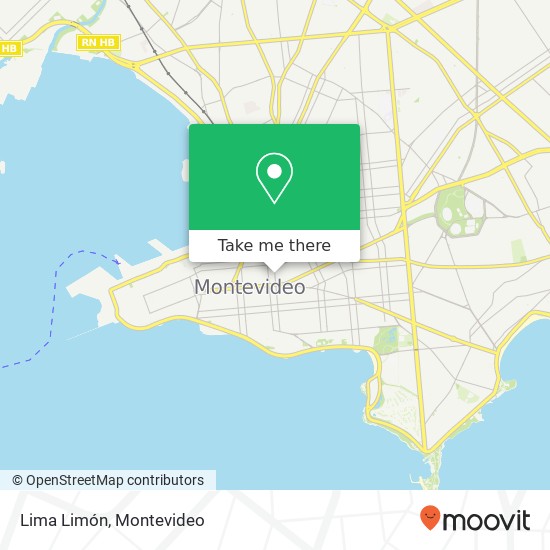 Mapa de Lima Limón, Ejido Centro, Montevideo, 11100