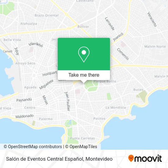 Mapa de Salón de Eventos Central Español