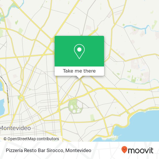 Mapa de Pizzería Resto Bar Sirocco, Avenida 8 de Octubre La Blanqueada, Montevideo, 11600