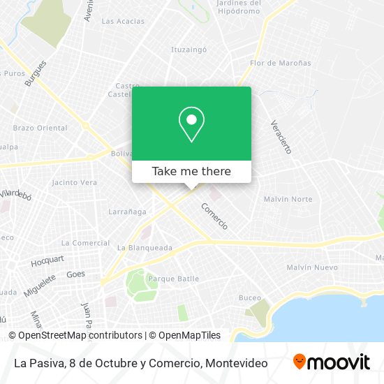 La Pasiva, 8 de Octubre y Comercio map