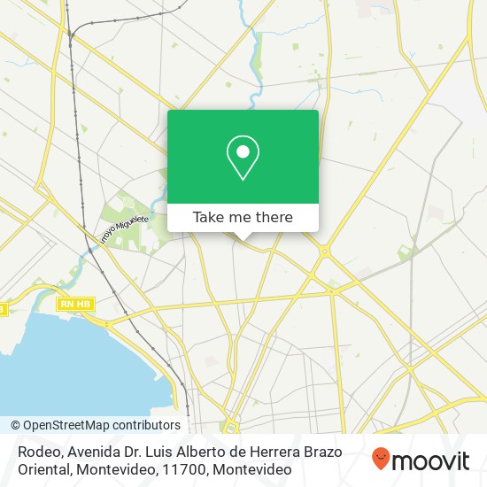 Rodeo, Avenida Dr. Luis Alberto de Herrera Brazo Oriental, Montevideo, 11700 map