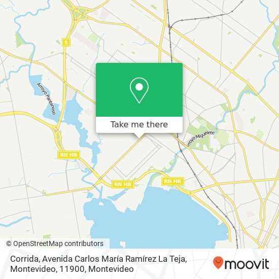 Corrida, Avenida Carlos María Ramírez La Teja, Montevideo, 11900 map